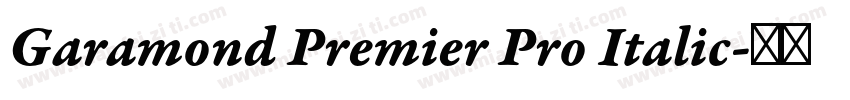Garamond Premier Pro Italic字体转换